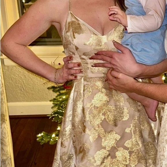 Lilly Pulitzer Gold and Champagne High Low Dress - Picture 10 of 11